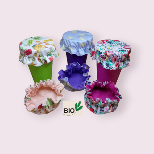 Couvre verre, charlotte à verre en coton bio