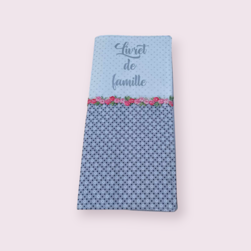 Protège livret de famille, cadeau de mariage, modèle gris clair