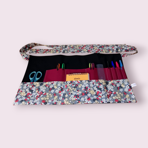 Tablier maîtresse - maitre - atsem, tablier multipoches personnalisable, cadeau de fin d'année scolaire