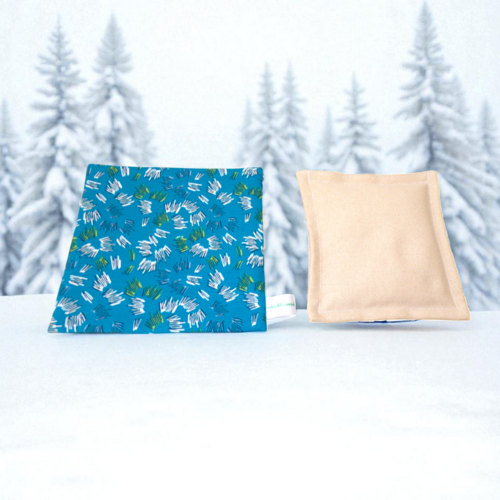 Bouillotte sèche coton aux graines de lin, déhoussable et lavable, modèle au choix