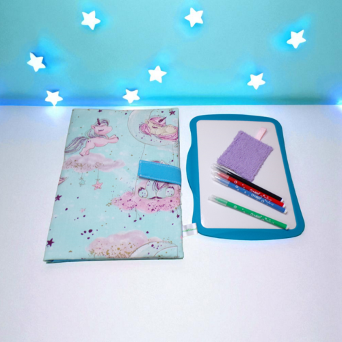 Pochette range ardoise effaçable, malette pour ardoise, pochette écolier, modèles filles