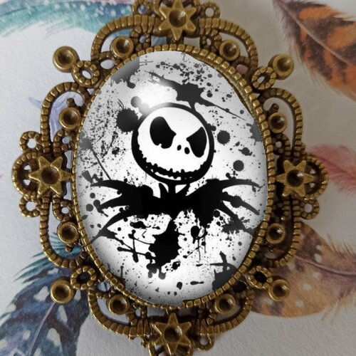 Broche gothique  mister jack tim burton halloween skull