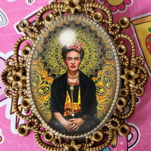Broche frida kahlo rockabilly pin up mexique artiste peintre