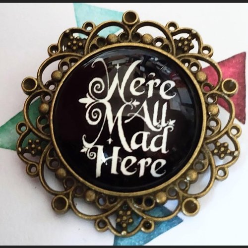 Broche alice aux pays des merveilles gothique halloween chat du cheshire gothique penny dreadful
