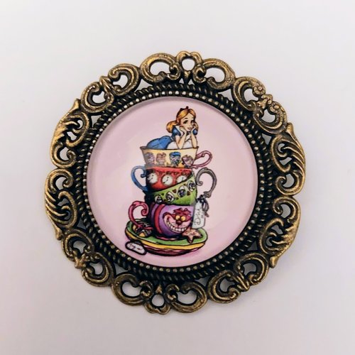 Broche alice chat du cheshire penny dreadful halloween