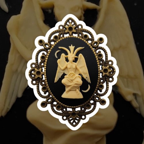Broche gothique diable baphomet halloween punk rockabilly pin up