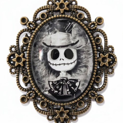 Broche gothique jack skellington etrange noel halloween
