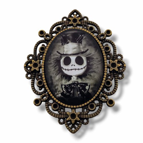 Broche gothique jack skellington etrange noel. cadeau halloween