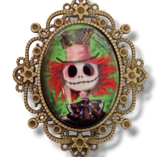 Broche jack gothique halloween etrange noel tim burton