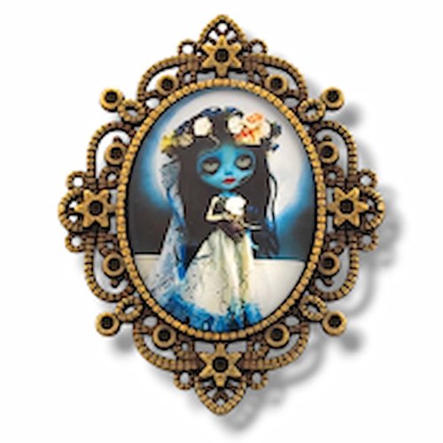 Broche gothique sally etrange noël. inspiration jack skellington. style gothique