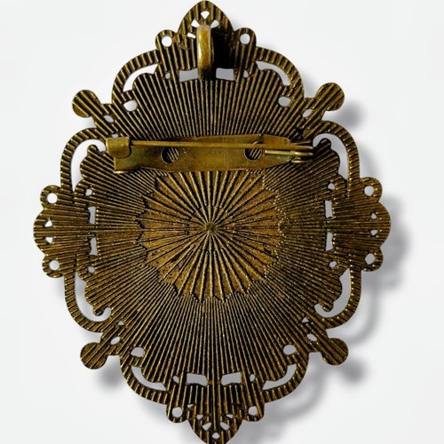 Broche frida kahlo grand format style vintage - accessoire féminin - cadeau idéal pour ami.