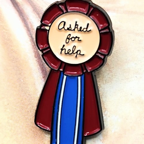 Pins métail émaillé message antistress broche soutien santé mentale