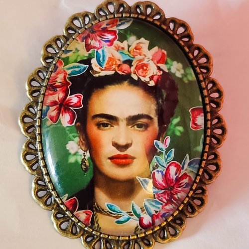 Broche frida kahlo retro vintage rockabilly pin up