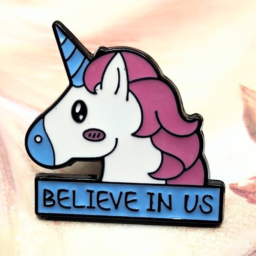 Pins métail émaillé licorne antistress broche soutien santé mentale