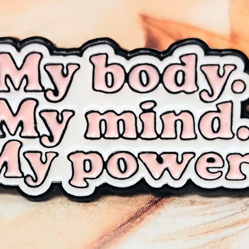 Pins antistress féministe empowerment broche soutien santé mentale. cadeau ami