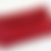 Portefeuille multipoches en coton rouge imprimé
