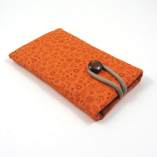 Etui portable en coton orange