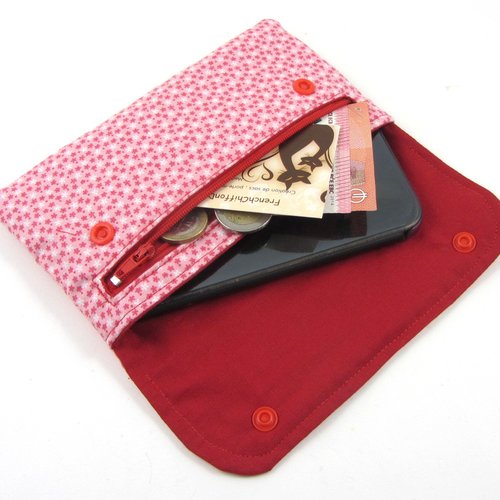 Pochette en coton petites fleurs