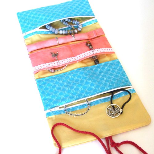 Pochette à bijoux l'oeil de paon