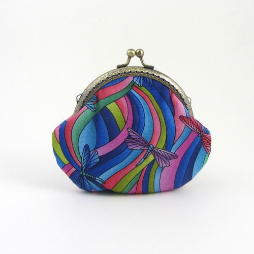 Porte monnaie libellule multi-colore