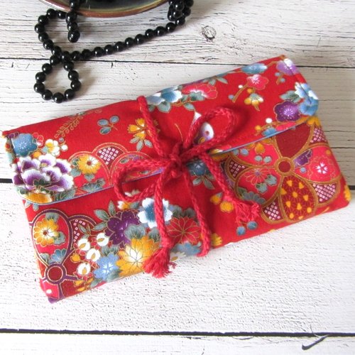 Pochette à bijoux voyage en coton japonais