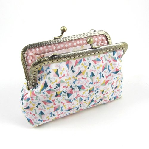 Porte monnaie et porte carte en coton liberty london parks