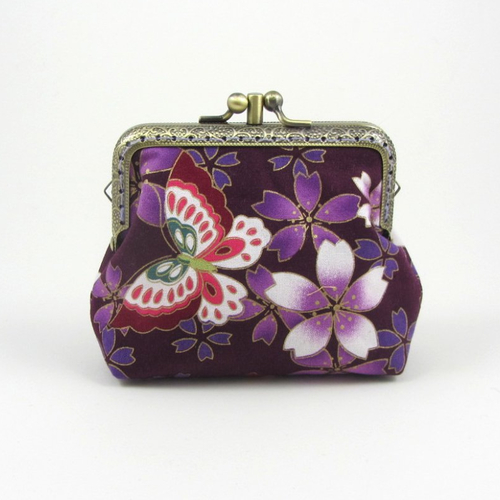 Porte monnaie à fermoir bronze deux compartiments