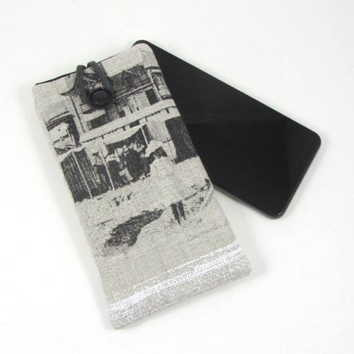 Etui i phone en tissu imprimé vintage