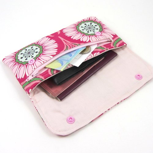 Pochette en coton fleurs rétro