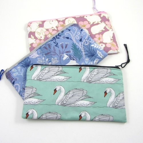 Trousse en coton motif animaux