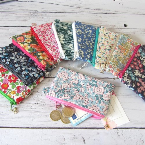 Petit porte monnaie en coton liberty