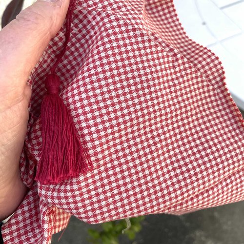 Coupon tissu mini vichy rouge indien – coton 100 % – 37 x 50 cm – tissu de qualité allemande westfalenstoffe