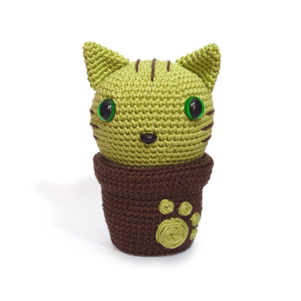 Minty Kitty Cactus Chat Amigurumi Crochet Tuto Patron Pdf Tuto Francais Un Grand Marche