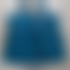 Sac cabas velours côtelés bleu canard