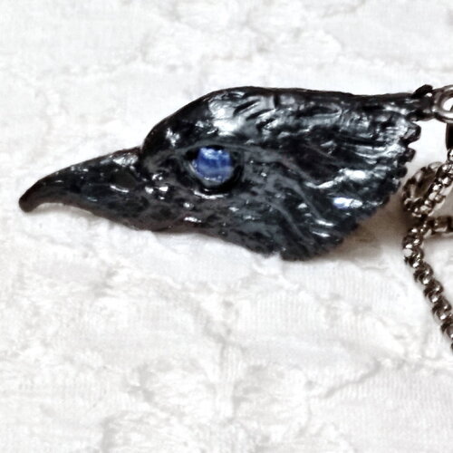 Collier corbeau viking symbole de sagesse et compagnon du dieu odin, amulette porte bonheur de la mythologie nordique