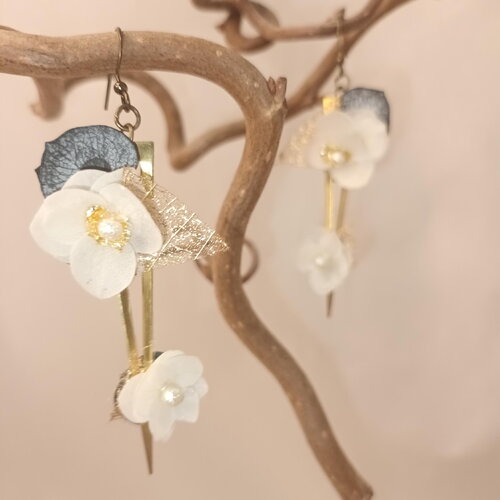 Boucle d'oreilles pendantes " rêve d’un ange ".
