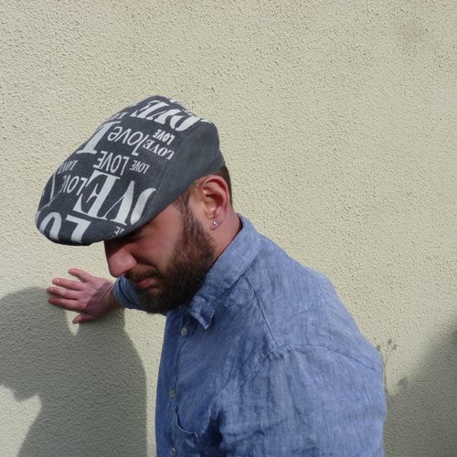 Casquette plate t57 roc n°11 "love", cadeau homme, femme, grand-père flat-cap