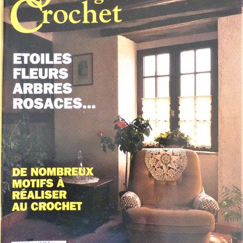Revue ouvrages crochet d'art n°6 : étoiles, fleurs, arbres, rosaces, de nombreux motifs à réaliser au crochet