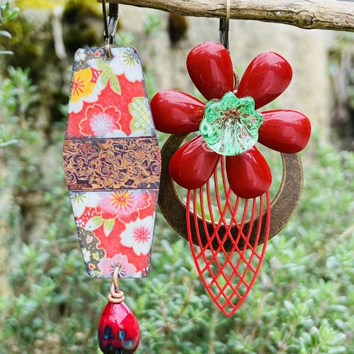 Boucles asymétriques flowers