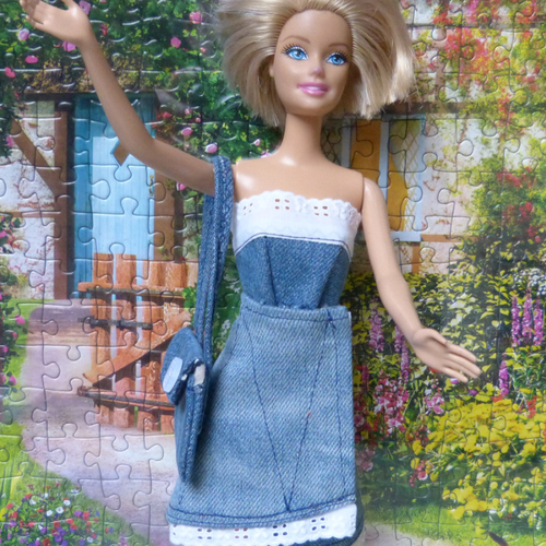 Vêtement pour poupée barbie - ensemble jupe