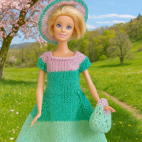 Vêtement pour poupée barbie - ensemble robe