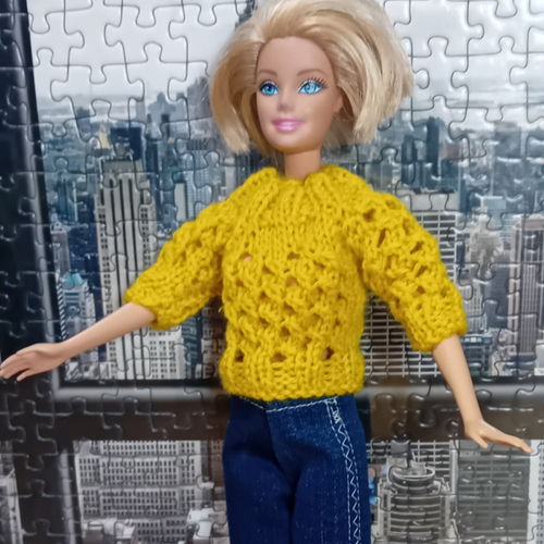 Vêtement pour poupée barbie - ensemble jean