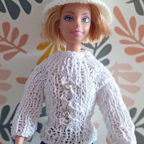 Vêtement pour poupée barbie - pull