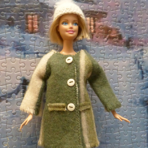 Vêtement pour poupée barbie - manteau