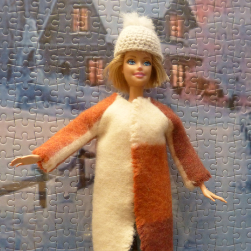 Vêtement pour poupée barbie - manteau