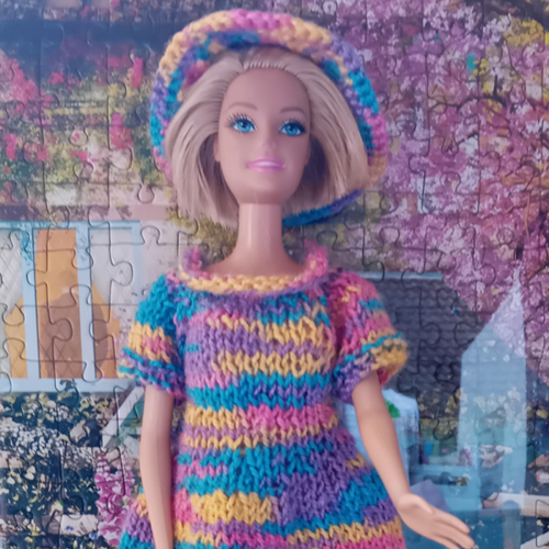 Vêtements pour poupée barbie - robe en laine