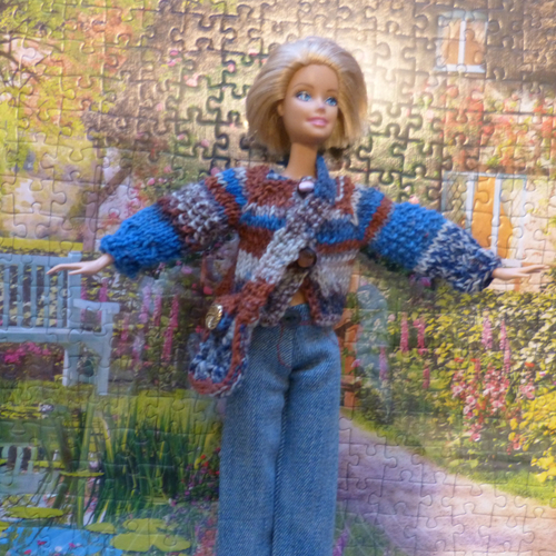 Vêtement pour poupée barbie - ensemble jean
