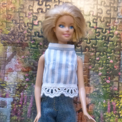 Vêtement pour poupée barbie - ensemble jean