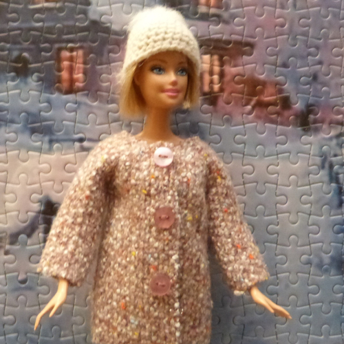 Vêtement pour poupée barbie - manteau