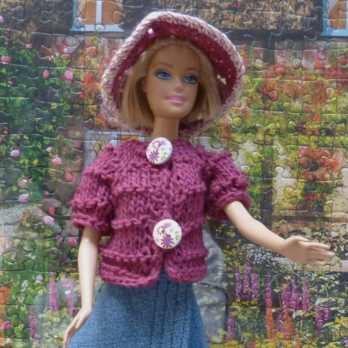 Vêtement pour poupée type barbie - ensemble jupe